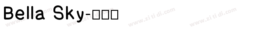 Bella Sky字体转换